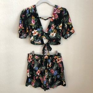 Forever 21 Floral 2 Piece Set